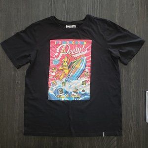 Fortnite girls t-shirt, black with graphic Peely front, size 14-16 xl